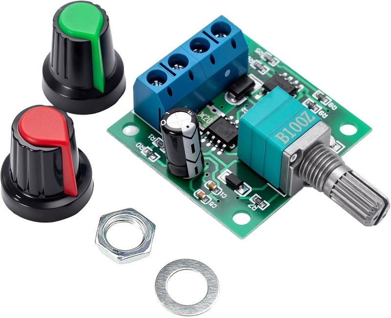 hiBCTR 12 Pieces PWM Low-Voltage Motor Speed Controllers, Model 1803BK/1803B,for DC 1.8V/3V/5V/6V/12V Input Voltage and a Maximum Output Current of 2A. - Image 2